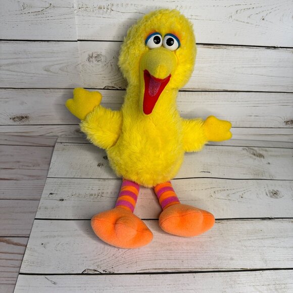 Vintage 1986 Playskool Sesame Street Big Bird 13" Plush Toy Made in Korea Muppet - Picture 2 of 12